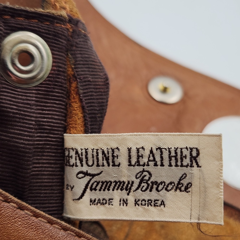 Vintage Tammy Brooke Genuine Leather Clutch Folio Brown 12x9.5 Made in Korea - Picture 6 of 8